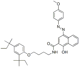 CAS#: 42481-10-7, N-[4-[2,4-Bis(1,1-Dimethylpropyl)Phenoxy]Butyl]-1-Hydroxy-4-[(4-Methoxyphenyl)Azo]-2-Naphthalenecarboxamide