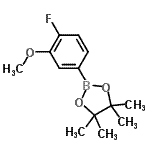 CAS 登录号：425378-85-4， 2-(4-氟-3-甲氧基苯基)-4,4,5,5-四甲基-1,3,2-二氧硼戊环