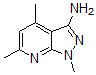 CAS 登录号：42951-66-6， 1,4,6-三甲基-1H-吡唑并[3,4-b]吡啶-3-胺