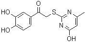 CAS 登录号：429649-34-3， 1-(3,4-二羟基苯基)-2-[(4-羟基-6-甲基-2-嘧啶基)硫基]乙酮