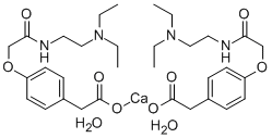 CAS 登录号：43060-56-6， 4-(2-((2-(二乙基氨基)乙基)氨基)-2-氧代乙氧基)苯乙酸钙盐二水合物