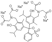 CAS 登录号：4310-80-9， 甲基百里香酚蓝四钠盐