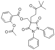 CAS#: 43213-37-2, 2-(Acetyloxy)-Benzoic Acid (4-(4,4-Dimethyl-3-Oxopentyl)-3,5-Dioxo- 1,2-Diphenyl-4-Pyrazolidinyl)Methyl Ester