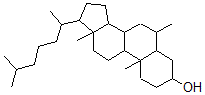 CAS 登录号：43217-65-8， 6beta-甲基-5alpha-胆甾烷-3beta-醇