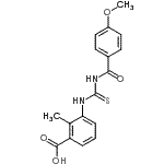CAS 登录号：433943-36-3， 3-{[(4-甲氧基苯甲酰基)硫代氨基甲酰]氨基}-2-甲基苯甲酸