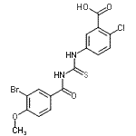 CAS#: 434307-81-0, 5-{[(3-Bromo-4-Methoxybenzoyl)Carbamothioyl]Amino}-2-Chlorobenzoic Acid
