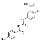CAS 登录号：434308-32-4， 2-氯-5-{[(4-甲基苯甲酰)硫代氨基甲酰]氨基}苯甲酸