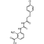 CAS#: 434308-44-8, 3-({[(4-Chlorophenoxy)Acetyl]Carbamothioyl}Amino)-2-Methylbenzoic Acid