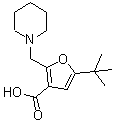 CAS#: 435342-03-3, 5-(2-Methyl-2-Propanyl)-2-(1-Piperidinylmethyl)-3-Furoic Acid