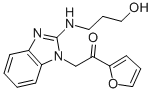 CAS 登录号：435345-14-5， 1-呋喃-2-基-2-[2-(3-羟基-丙基氨基)-苯并咪唑-1-基]-乙酮