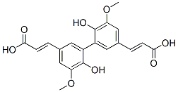 CAS 登录号：436-96-4， 3-[3-[5-(2-羧基乙烯基)-2-羟基-3-甲氧基-苯基]-4-羟基-5-甲氧基-苯基]丙-2-烯酸