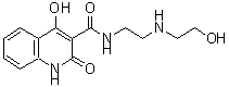 CAS 登录号：436088-79-8， 4-羟基-N-{2-[(2-羟基乙基)氨基]乙基}-2-氧代-1,2-二氢-3-喹啉甲酰胺