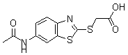 CAS 登录号：436088-91-4， 2-[[6-(乙酰氨基)-2-苯并噻唑基]硫代]-乙酸