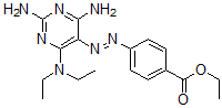 CAS 登录号：4369-91-9， 4-[[2,4-二氨基-6-(二乙基氨基)嘧啶-5-基]偶氮]苯甲酸乙酯