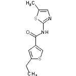 CAS 登录号：438215-39-5， 5-乙基-N-(5-甲基-1,3-噻唑-2-基)-3-噻吩甲酰胺