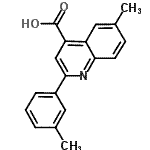 CAS 登录号：438216-68-3， 6-甲基-2-(3-甲基苯基)-4-喹啉羧酸