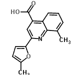 CAS 登录号：438227-14-6， 8-甲基-2-(5-甲基-2-呋喃基)-4-喹啉羧酸