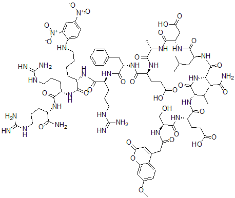 CAS#: 438625-61-7, N-[2-(7-Methoxy-2-Oxo-2H-1-Benzopyran-4-Yl)Acetyl]-L-Seryl-L-alpha-Glutamyl-L-Valyl-L-Asparaginyl-L-Leucyl-L-alpha-Aspartyl-L-Alanyl-L-alpha-Glutamyl-L-Phenylalanyl-L-Arginyl-N6-(2,4-Dinitrophenyl)-L-Lysyl-L-Arginyl-L-Argininamide