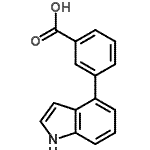 CAS 登录号：442562-80-3， 3-(1H-吲哚-4-基)苯甲酸