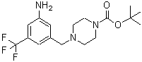 CAS 登录号：442846-59-5， 4-[[3-氨基-5-(三氟甲基)苯基]甲基]-1-哌嗪羧酸叔丁酯
