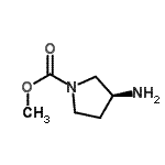 CAS 登录号：442873-98-5， 甲基(3S)-3-氨基-1-吡咯烷羧酸酯