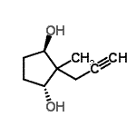 CAS 登录号：442905-53-5， (1R,3R)-2-甲基-2-(2-丙炔-1-基)-1,3-环戊烷二醇
