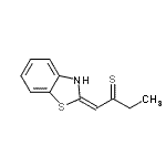 CAS 登录号：4435-45-4， (1E)-1-(1,3-苯并噻唑-2(3H)-亚基)-2-丁烷硫酮