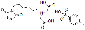 CAS 登录号：445390-54-5， N-(羧甲基)-N-[6-(2,5-二氢-2,5-二氧代-1H-吡咯-1-基)己基]甘氨酸 4-甲基苯磺酸盐