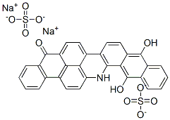 CAS 登录号：4471-37-8， 10,15-二羟基蒽并[2,1,9-mna]萘并[2,3-h]吖啶-5(16H)-酮二(硫酸)二钠