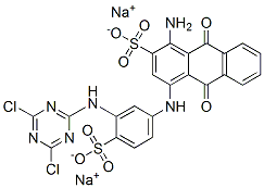 CAS#: 4499-01-8, Disodium 1-Amino-4-[3-[(4,6-Dichloro-1,3,5-Triazin-2-Yl)Amino]-4-Sulphonatoanilino]-9,10-Dihydro-9,10-Dioxoanthracene-2-Sulphonate