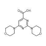 CAS 登录号：450368-32-8， 2,6-二(4-吗啉基)-4-嘧啶羧酸