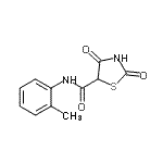 CAS 登录号：452368-73-9， N-(2-甲基苯基)-2,4-二氧代-1,3-噻唑烷-5-甲酰胺
