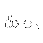 CAS 登录号：453590-24-4， 6-(4-甲氧基苯基)呋喃并[2,3-d]嘧啶-4-胺