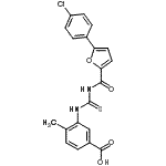 CAS 登录号：461408-84-4， 3-({[5-(4-氯苯基)-2-糠酰]硫代氨基甲酰}氨基)-4-甲基苯甲酸