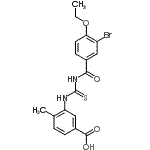 CAS 登录号：461411-57-4， 3-{[(3-溴-4-乙氧基苯甲酰基)硫代氨基甲酰]氨基}-4-甲基苯甲酸
