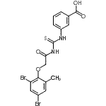 CAS#: 461420-90-6, 3-({[(2,4-Dibromo-6-Methylphenoxy)Acetyl]Carbamothioyl}Amino)Benzoic Acid