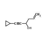 CAS 登录号：462113-26-4， 1-环丙基-5-己烯-1-炔-3-醇