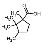 CAS#: 464-88-0, 1,2,2,3-Tetramethylcyclopentanecarboxylic Acid