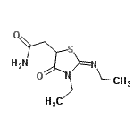 CAS#: 469876-36-6, 2-[(2E)-3-Ethyl-2-(Ethylimino)-4-Oxo-1,3-Thiazolidin-5-Yl]Acetamide