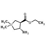 CAS#: 472966-15-7, Ethyl (3R,4S)-4-Amino-1,1-Dimethyl-3-Silolanecarboxylate