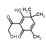 CAS 登录号：474942-43-3， 2-羟基乙酰基-3-羟基-4,4,6-三甲基-2,5-环己二烯-1-酮
