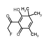 CAS 登录号：474942-44-4， 2-(氟乙酰基)-3-羟基-4,4,6-三甲基-2,5-环己二烯-1-酮