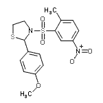 CAS#: 477515-89-2, 2-(4-Methoxyphenyl)-3-[(2-Methyl-5-Nitrophenyl)Sulfonyl]-1,3-Thiazolidine