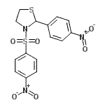 CAS 登录号：477516-04-4， 2-(4-硝基苯基)-3-[(4-硝基苯基)磺酰基]-1,3-噻唑烷