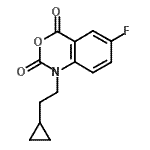 CAS 登录号:477933-12-3, 1-(2-环丙基乙基)-6-氟-2H-3,1-苯并恶嗪-2,4(1H)-二酮