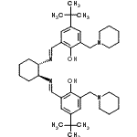CAS 登录号：478282-27-8， 2,2'-{(1S,2S)-1,2-环己烷二基二[次氮基(E)甲基亚基]}二[4-(2-甲基-2-丙基)-6-(1-哌啶基甲基)苯酚]