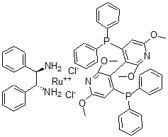 CAS#: 478308-91-7, Dichloro[(R)-(+)-2,2',6,6'-Tetramethoxy-4,4'-Bis(Diphenylphosphino)-3, 3'-Bipyridine][(1R,2R)-(+)-1,2-Diphenylethylenediamine]Ruthenium (II)