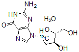 CAS#: 478511-26-1, 2'-Deoxy-Guanosine-1'-13C Monohydrate