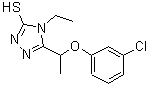 CAS#: 478686-86-1, 5-[1-(3-Chlorophenoxy)Ethyl]-4-Ethyl-4H-1,2,4-Triazole-3-Thiol