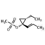 CAS 登录号：478945-16-3， (1R,2S)-2-乙基-1-[(1E)-1-丙烯-1-基]环丙基甲烷磺酸酯